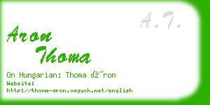 aron thoma business card